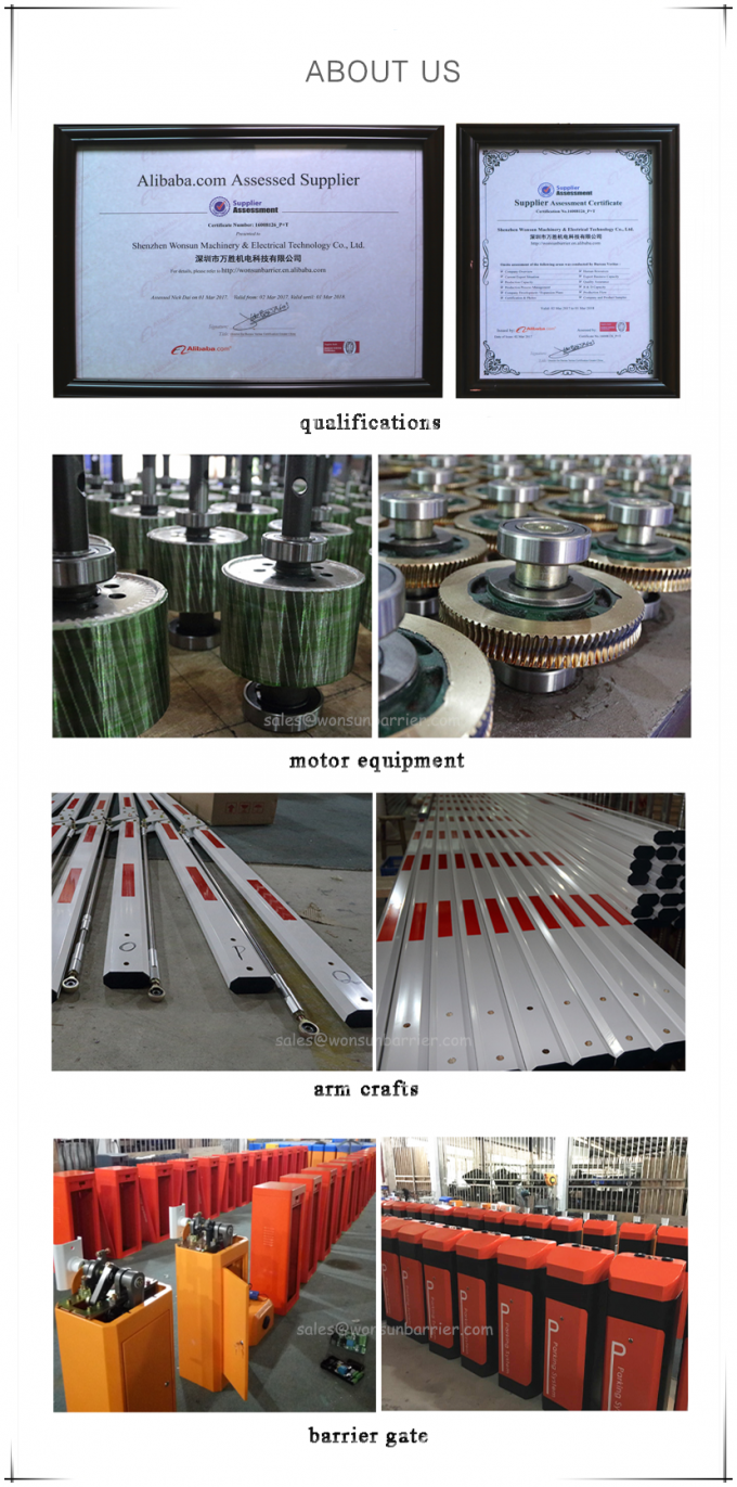 Manually Clucth Traffic Barrier Gate Remote Controlled For Underground Parking Lot