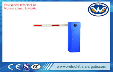 Blue Remote Control Traffic Barrier Gate , Auto Closing Electric Boom Gates With RS485