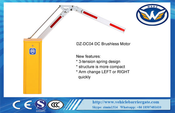 Folding Security Automatic Boom Barrier 6m Arm DC24V Brushless Motor For Parking Lot System