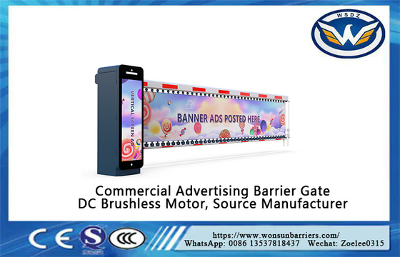 Durable Smart Parking Barrier Gate 4.5m Boom With Commercial Advertising