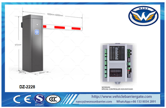 Automatic Vehicle Boom Barrier Non Spring DC Brushless Motor For Car Parking Lot