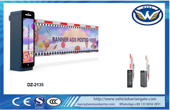 High End Advertising Car Park Barrier Gate DC24V Brushless Motor for Commercial Site