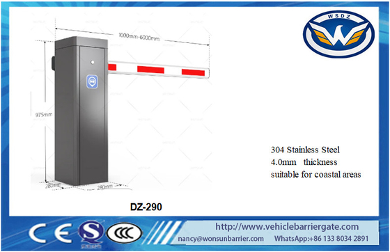 10 Million Life Vehicle Barrier Gate 304 Stainless Steel 4.0mm Thickness For Parking Lots