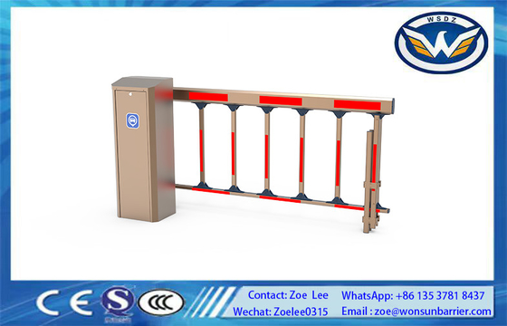 1.5s-6s Adjustable Speed DC Brushless Motor Parking Barrier Gate for Access Control in Golden Color