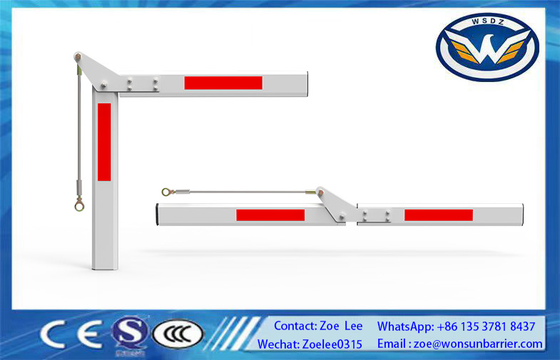 90° Folding Barrier Arm For Automatic Boom Barrier Gate With LED
