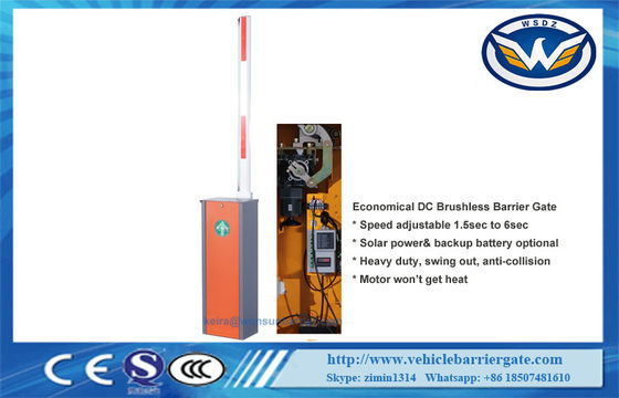DC Brushless Motor 6sec 6m Parking Lot Barrier Gate With LED Indicator