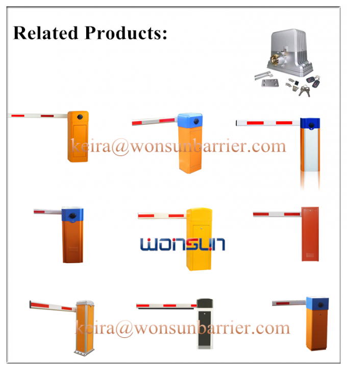 Customized Auto Reverse Automatic Car Park Barriers With 3 Fence Arm