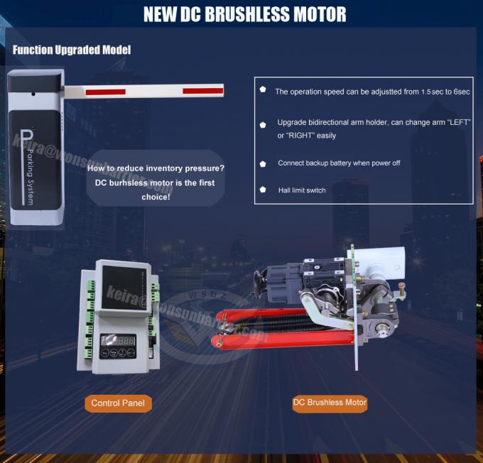 Remote Controlled Car Parking Lot Barriers 180 Degree Arm Vehicle